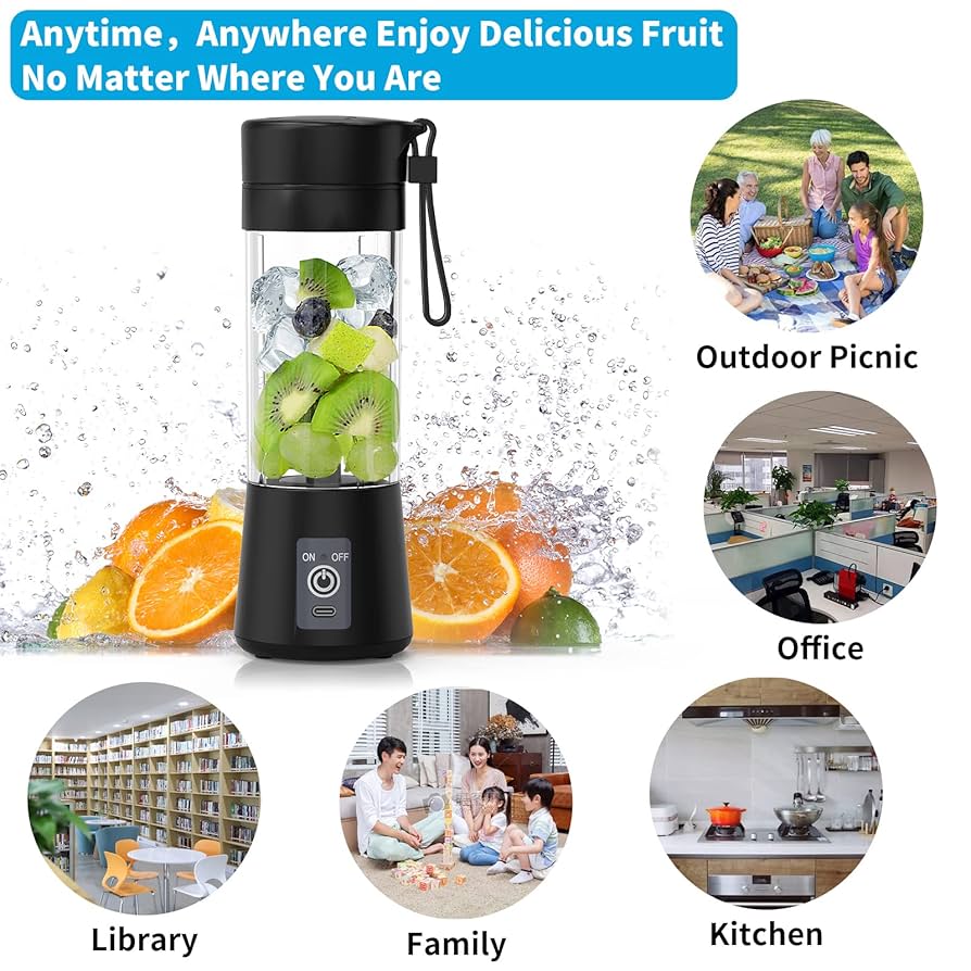 Blend & Go: Wireless Portable Juicer & Charging Cup